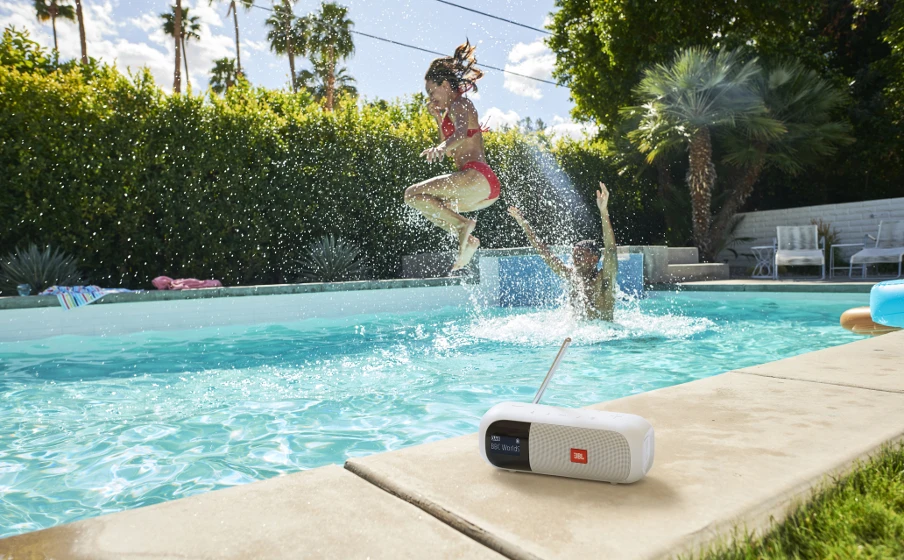 JBL Tuner 2​​​​​​​, nešiojamas DAB/DAB+/FM radijas su Bluetooth, Baltas aprašymas - Prekės nuotrauka
