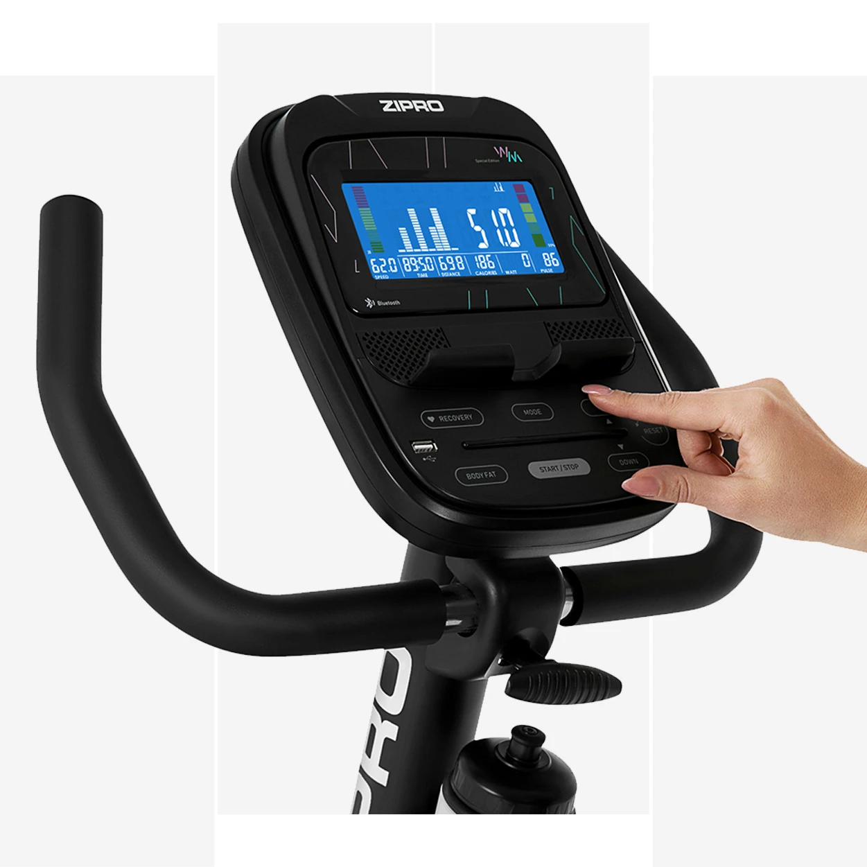 Dviratis treniruoklis Zipro Glow WM + Iconsole aprašymas - Prekės nuotrauka