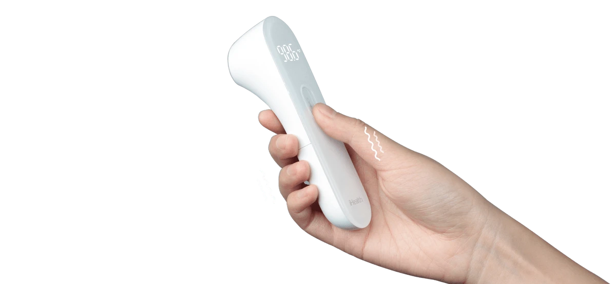 Bekontaktis termometras iHealth PT3, Baltos spalvos aprašymas - Prekės nuotrauka