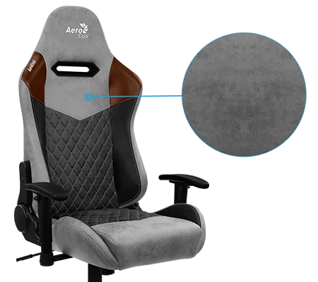 Žaidimų kėdė AeroCool DUKE, Pilkos spalvos aprašymas - Prekės nuotrauka