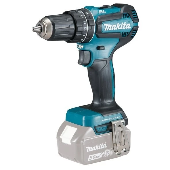 Makita DHP485Z Akumuliatorinis smūginis gręžtuvas, 18 V, 50/25 Nm, 1,7kg, LED, BL-motor, Be akumuliatorių ir kroviklio! aprašymas - Prekės nuotrauka