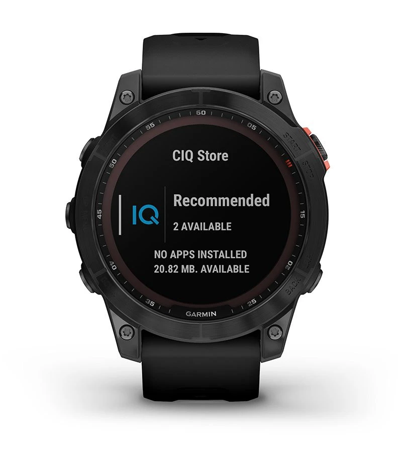 Išmanusis laikrodis Garmin fenix 7 Solar, Pilkos skalūno spalvos, su juodos spalvos silikoniniu dirželiu (Ekspozicinė prekė) aprašymas - Prekės nuotrauka