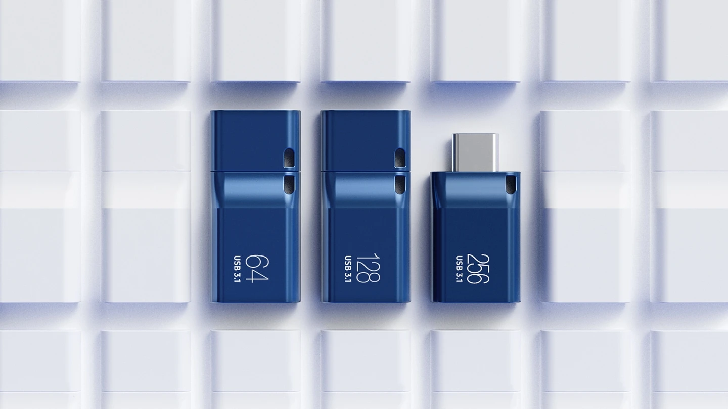 USB laikmena Samsung Drive Type-C™ 64 GB, Mėlynos spalvos aprašymas - Prekės nuotrauka