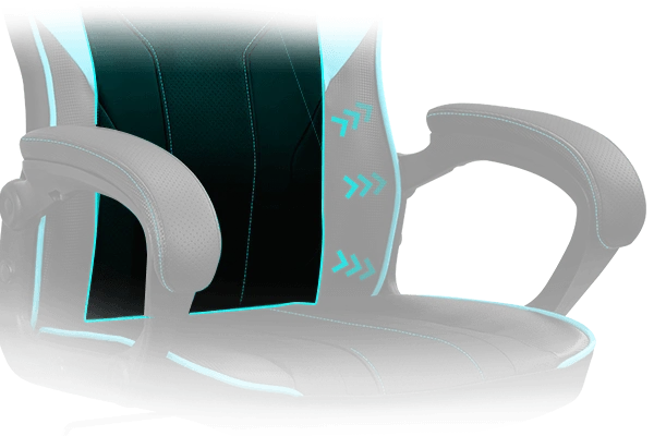 ThunderX3 Žaidimų kėdė Thunder X3 EC1 Gaming Chair, Juoda-oranžinė aprašymas - Prekės nuotrauka