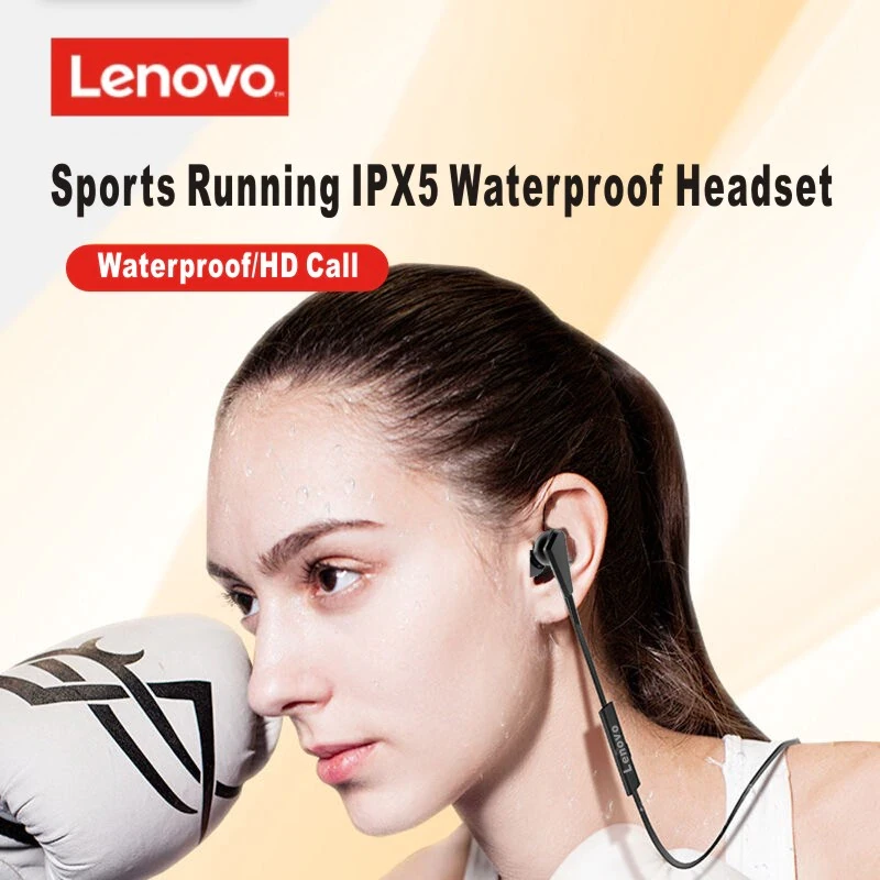 Lenovo HE01 Belaidės Ausinės Sportui, Raudonos aprašymas - Prekės nuotrauka
