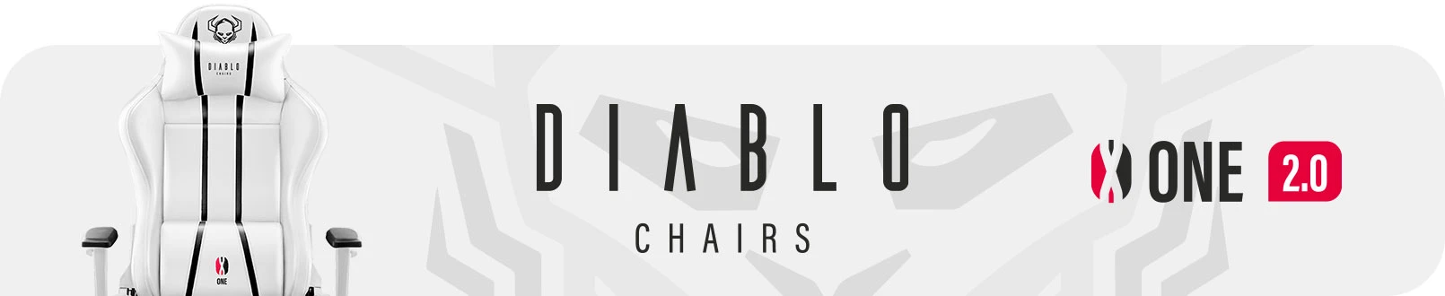 Žaidimų kėdė Diablo X-One 2.0 Gaming Chair Normal, Baltos/juodos spalvos aprašymas - Prekės nuotrauka