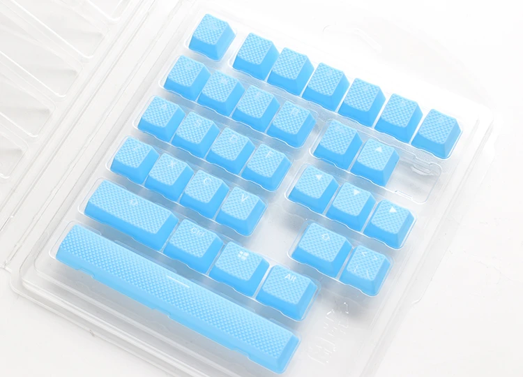 Ducky Rubber Keycap Set, guminiai pakaitiniai klavišai klaviatūrai, 31vnt. Mėlyni aprašymas - Prekės nuotrauka