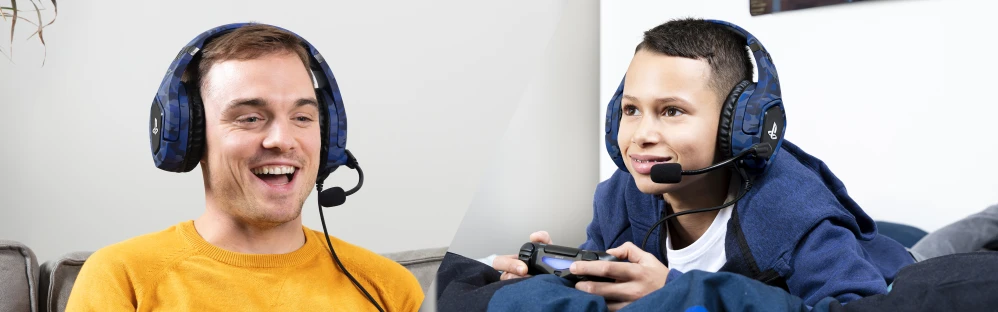 Žaidimų ausinės Trust GXT 488 Forze-B PS4 oficialus licencijuotas produktas, Mėlynos, 23532 aprašymas - Prekės nuotrauka