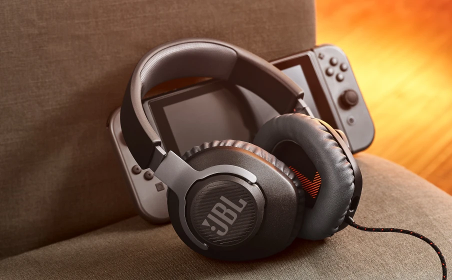 JBL Quantum 100X žaidimų ausinės, Juodos/Žalios spalvos aprašymas - Prekės nuotrauka