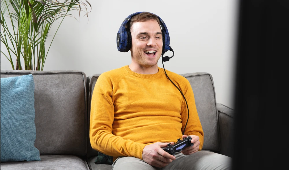 Žaidimų ausinės Trust GXT 488 Forze-B PS4 oficialus licencijuotas produktas, Mėlynos, 23532 aprašymas - Prekės nuotrauka