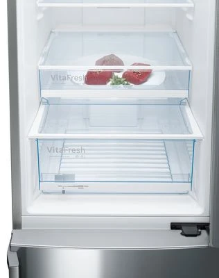 Bosch KGV33VLEA Serija 4, Laisvai statomas šaldytuvas-šaldiklis su šaldiklio skyriumi apačioje, 176 x 60 cm, Nerūdijančio plieno efektas aprašymas - Prekės nuotrauka