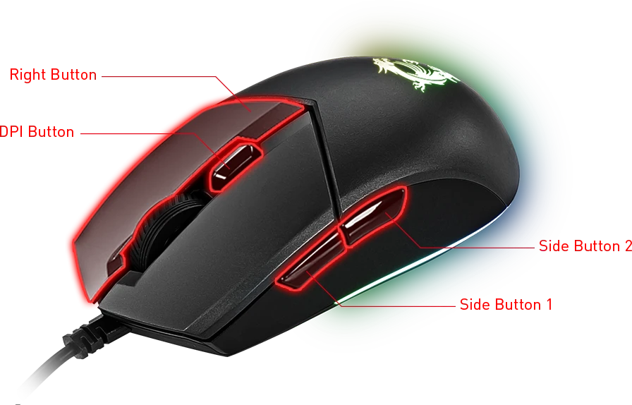 MSI Vigor GK30 Klaviatūra žaidimams, US išdėstymas, su laidu, Juodas aprašymas - Prekės nuotrauka