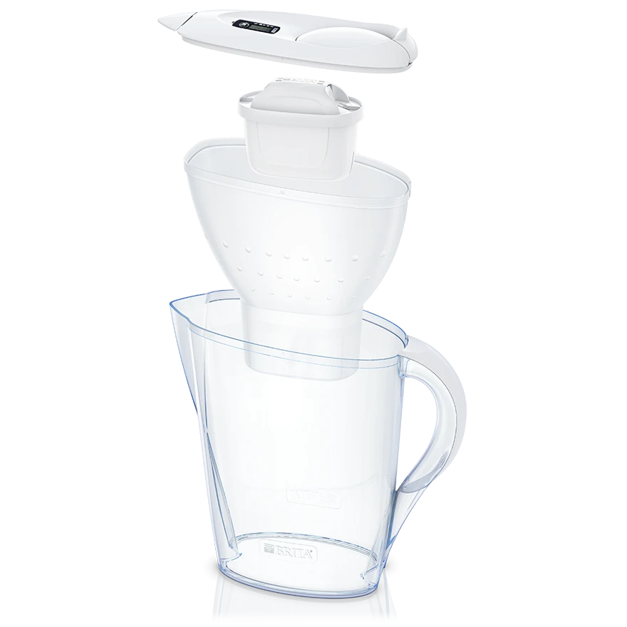 Vandens filtravimo ąsotis BRITA Marella 2.4L, baltas su vandens filtru MAXTRA+ 1 vnt. aprašymas - Prekės nuotrauka