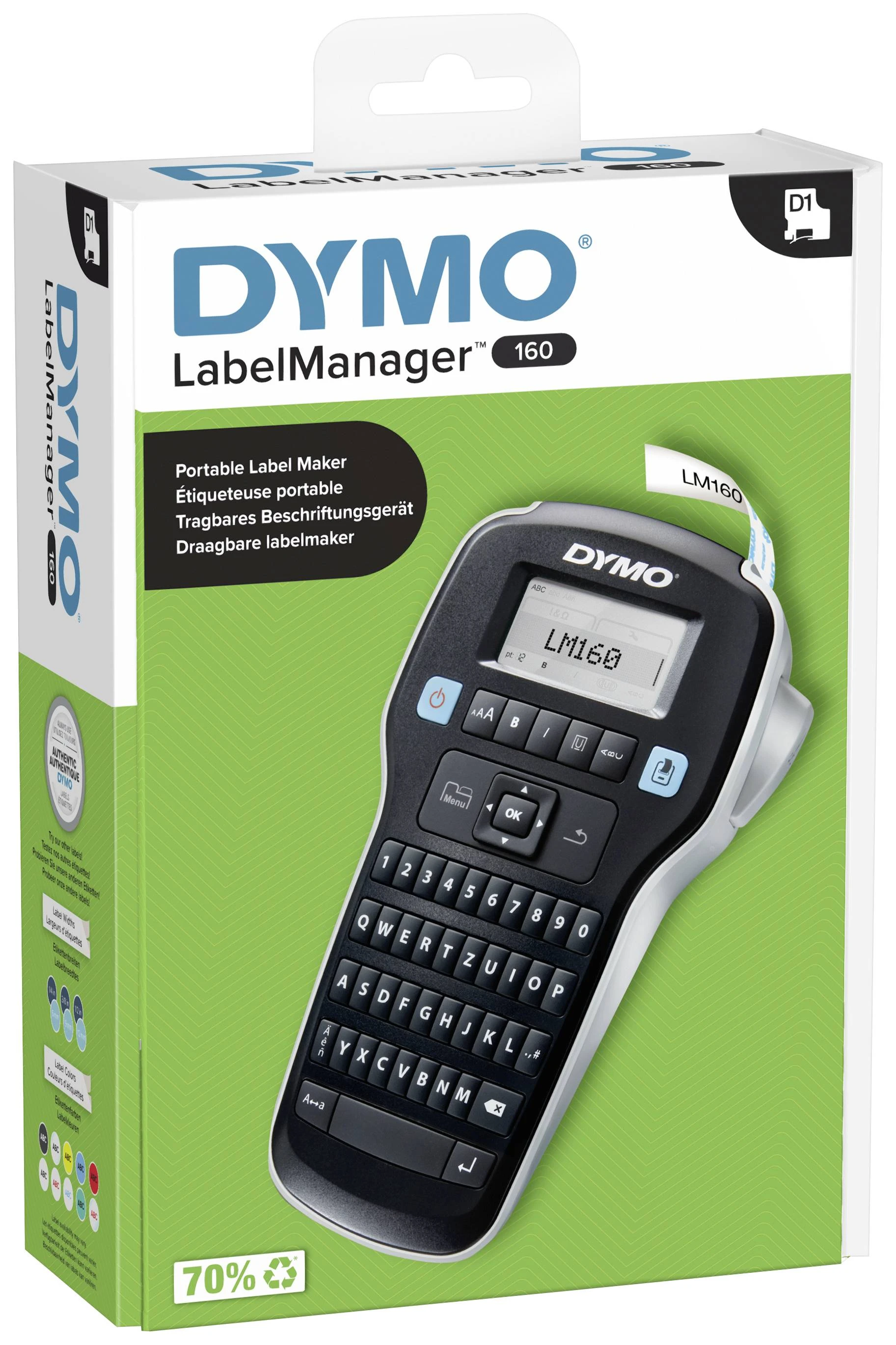 Spausdintuvas Dymo Labelmanager 160 aprašymas - Prekės nuotrauka