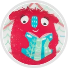 CANPOL BABIES minkšta vandeniui nepralaidi prijuostė Monsters, raudona, 9/237_red aprašymas - Prekės nuotrauka