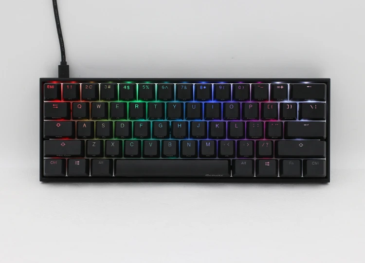 Mechaninė klaviatūra Ducky Mecha Mini, PBT, MX Silent Raudona, RGB, DE išdėstymas aprašymas - Prekės nuotrauka