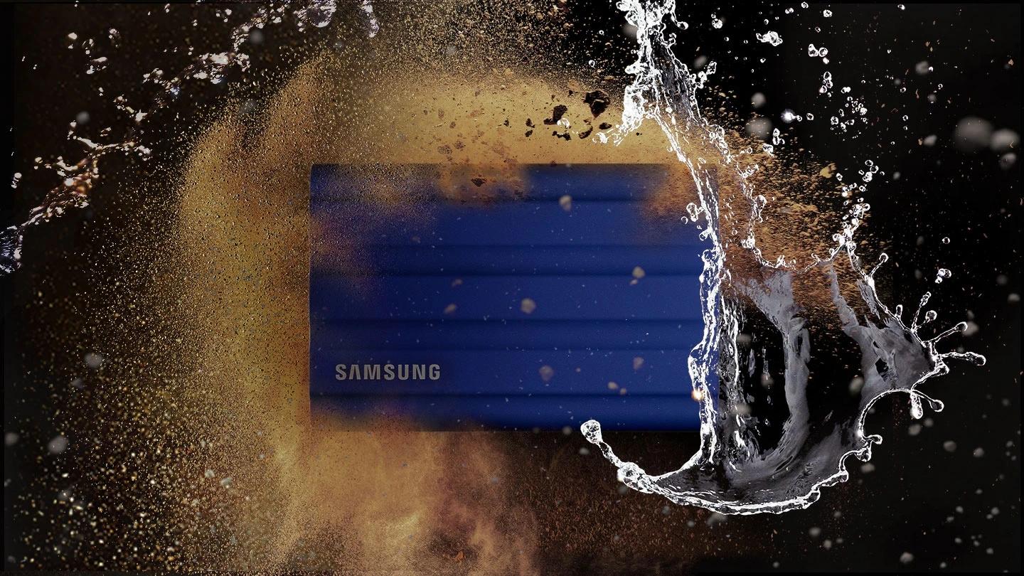 Išorinis kietasis diskas Samsung Portable SSD T7 Shield 2TB, Smėlinės spalvos aprašymas - Prekės nuotrauka