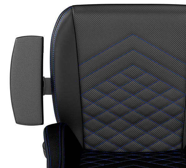 Žaidimų kėdė Noblechairs HERO PU-Leather Gaming Chair, Juoda-mėlyna aprašymas - Prekės nuotrauka