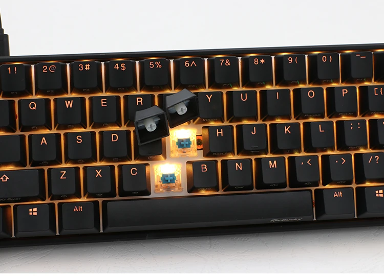 Mechaninė klaviatūra Ducky Mecha Mini, PBT, MX Silent Raudona, RGB, DE išdėstymas aprašymas - Prekės nuotrauka