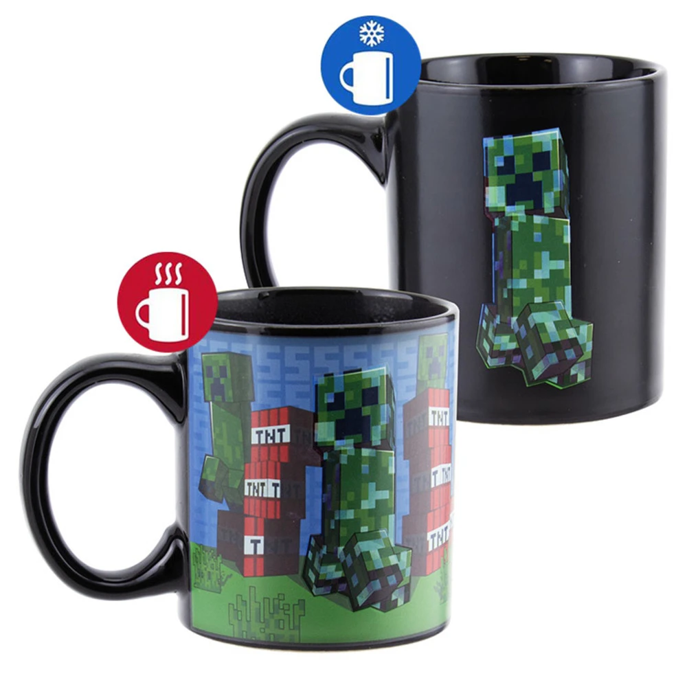 Paladone Minecraft Creeper į karštį reaguojantis puodelis aprašymas - Prekės nuotrauka