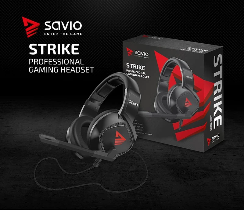 Žaidimų ausinės Savio STRIKE Jack 2 x 3.5mm + USB aprašymas - Prekės nuotrauka