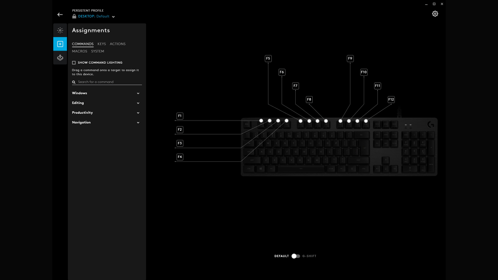 Mechaninė Žaidimų Klaviatūra Logitech G513 Lightsync RGB, GX Brown Tactile Switches, US išdėstymas aprašymas - Prekės nuotrauka