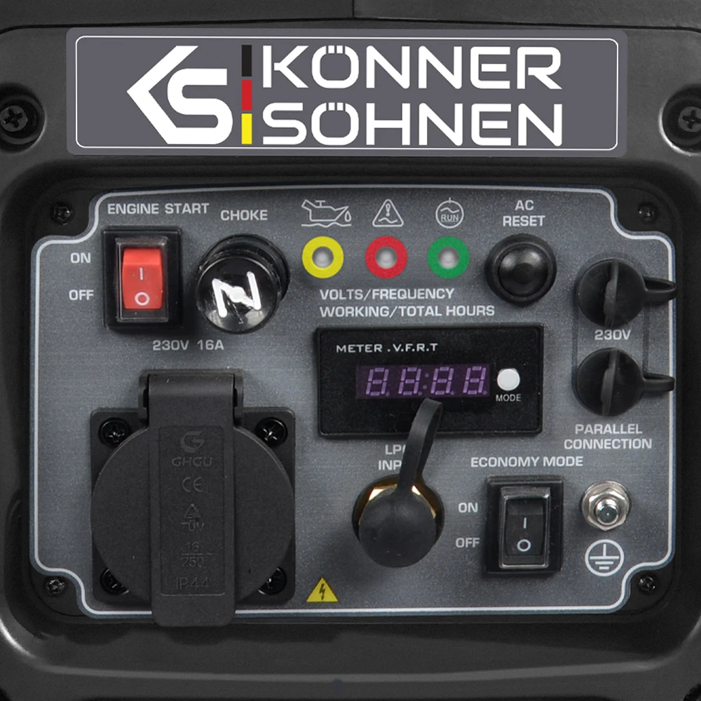 Könner & Söhnen hibridinis (benzinas/dujos) generatorius 2kW 230V KS 2000iG S aprašymas - Prekės nuotrauka