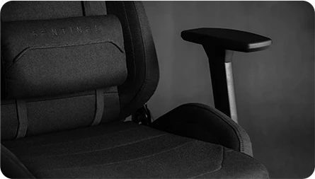 Žaidimų kėdė Sense7 Sentinel fabric Gaming Chair, Juoda aprašymas - Prekės nuotrauka