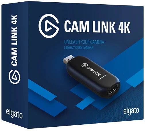Elgato Cam Link 4K, DSL fotoaparato arba veiksmo kameros prijungimo kaip internetinė kamera adapteris aprašymas - Prekės nuotrauka