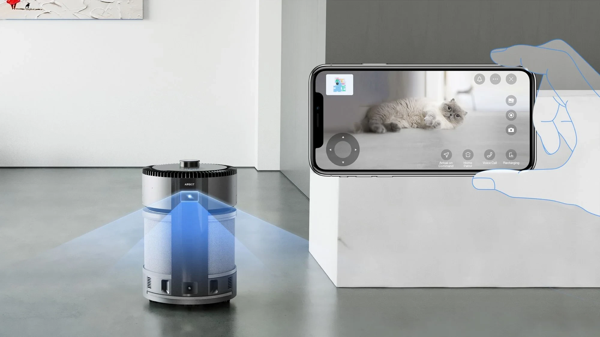 Ecovacs Air AIRBOT Z1 oro drėkintuvas ir valytuvas, Juodas aprašymas - Prekės nuotrauka