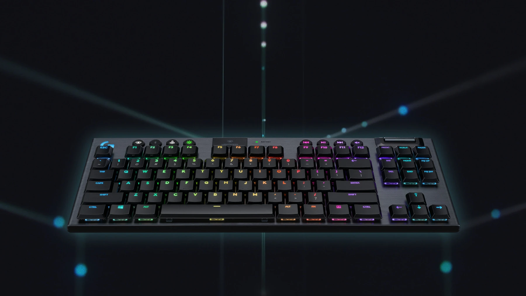 Belaidė Mechaninė žaidimų klaviatūra Logitech G915 TKL, RGB, Lightspeed, Stilius: Clicky, Išdėstymas: Šiaurės šalių aprašymas - Prekės nuotrauka