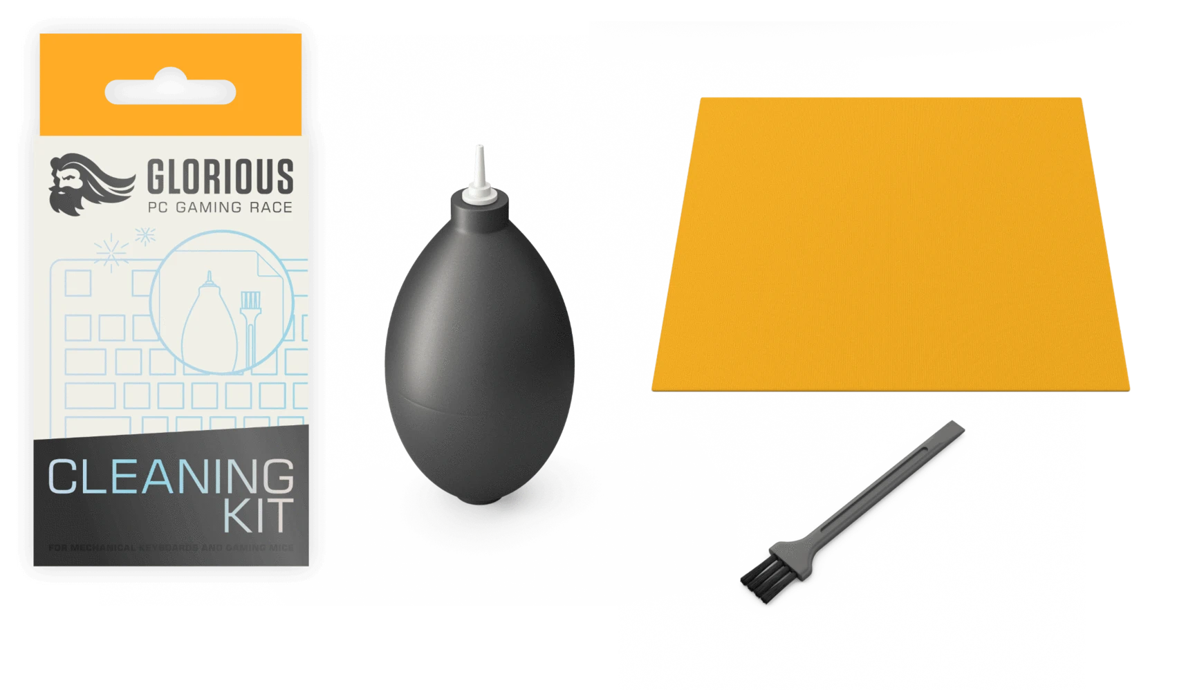 Glorious Cleaning Kit - klaviatūrų ir pelių valymo rinkinys aprašymas - Prekės nuotrauka