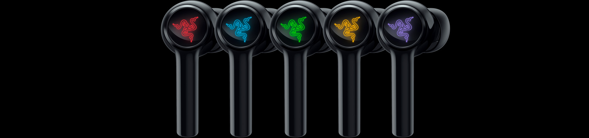 Ausinės Razer Hammerhead True Wireless Earbuds 2021, Chroma RGB, Juodos aprašymas - Prekės nuotrauka