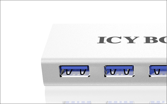 Raidsonic ICY Box IB-AC6104 - Hub USB 3.0 A 4 Porte Con Alimentazione Opzionale, Fino A 5 Gbit/s, Retrocompatibile
