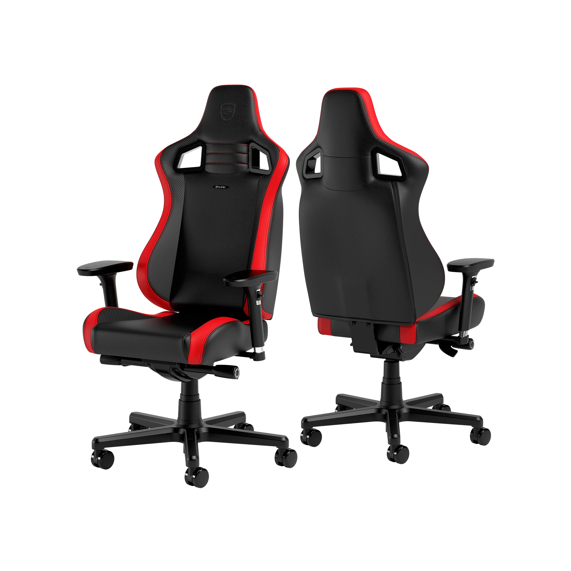 Žaidimų kėdė Noblechairs EPIC Comapct Gaming Chair, Juoda/Carbon/Raudona aprašymas - Prekės nuotrauka
