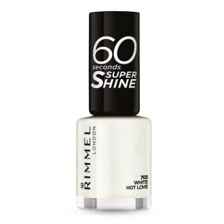 Rimmel London 60 Seconds Super Shine Nagų lakas Moterims 8 ml, 703 White Hot Love aprašymas - Prekės nuotrauka