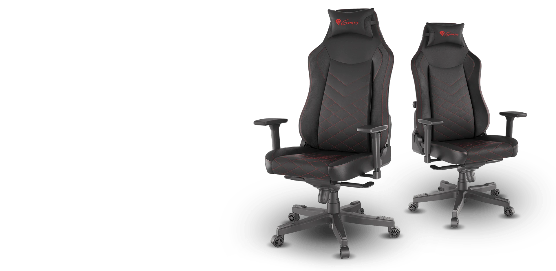 Žaidimų kėdė Genesis Nitro 890 Gaming Chair, Juoda-raudona aprašymas - Prekės nuotrauka