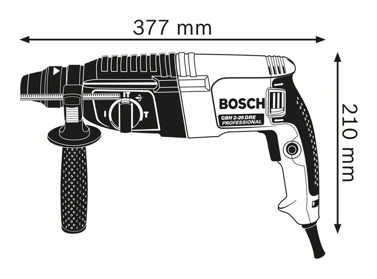 Bosch Perforatorius GBH 2-26 SDS-Plus L-Boxx aprašymas - Prekės nuotrauka
