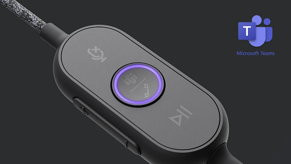 Universalios ausinės Logitech Zone su laidu, su mikrofonu, MSFT, Juodos aprašymas - Prekės nuotrauka