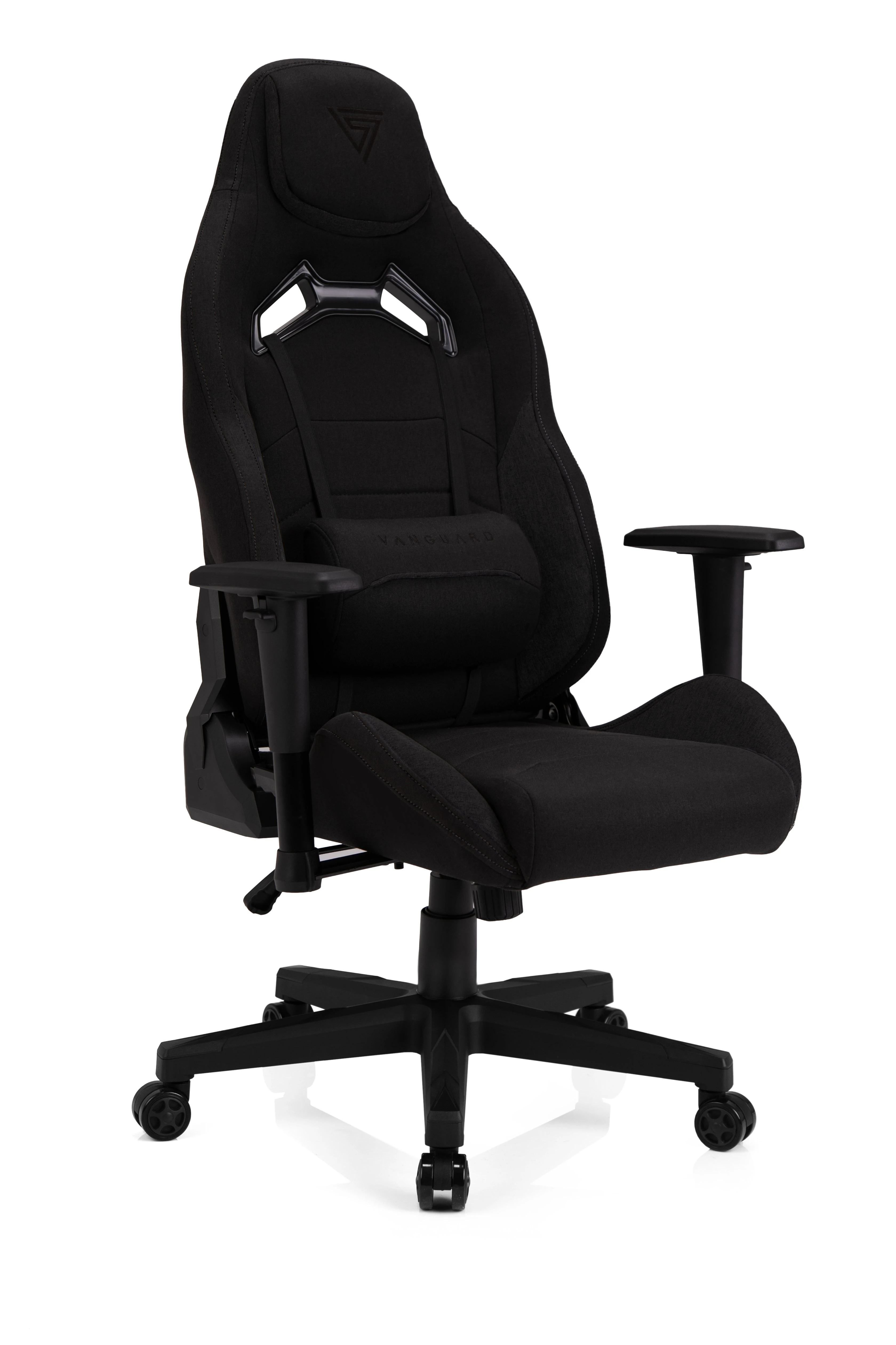 Žaidimų kėdė Sense7 Vanguard fabric Gaming Chair, Juoda aprašymas - Prekės nuotrauka