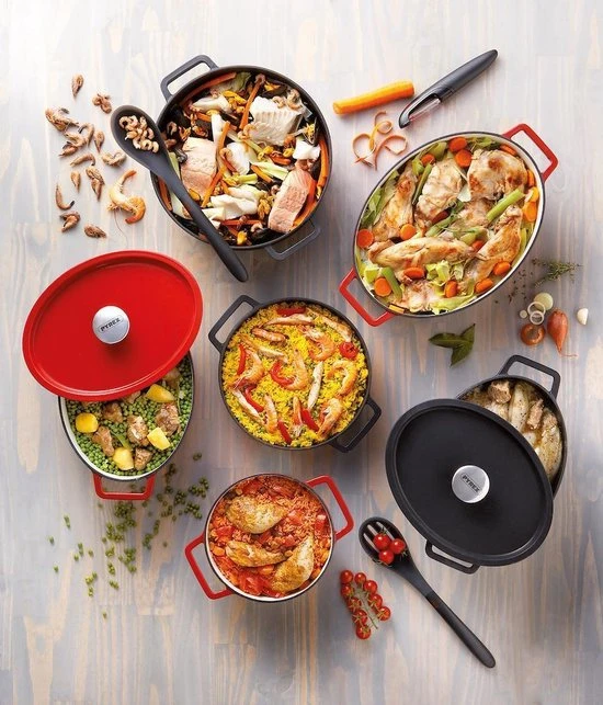 Pyrex Ketaus puodas SLOWCOOK raudonas, 28 cm 6,3 L aprašymas - Prekės nuotrauka