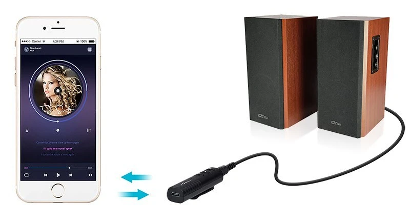 Media-Tech Bluetooth Audio Receiver MT3588 aprašymas - Prekės nuotrauka