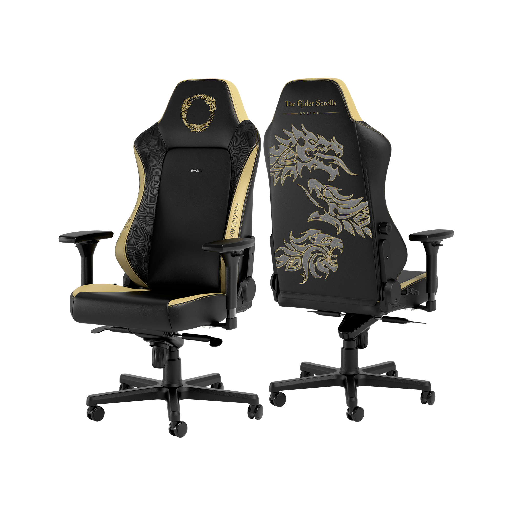 Žaidimų kėdė Noblechairs HERO The Elder Scrolls Online Edition PU-Leather Gaming Chair aprašymas - Prekės nuotrauka