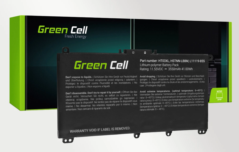 Green Cell Žalias Cell GREENCELL HP163 Bateria Žalias Cell HT03XL arba HP 240 G7 245 G7 250 G7 255 G7, HP 14 15 17, aprašymas - Prekės nuotrauka Green Cell Žalias Cell GREENCELL HP163 Bateria Žalias Cell HT03XL arba HP 240 G7 245 G7 250 G7 255 G7, HP 14 15 17, aprašymas - Prekės nuotrauka