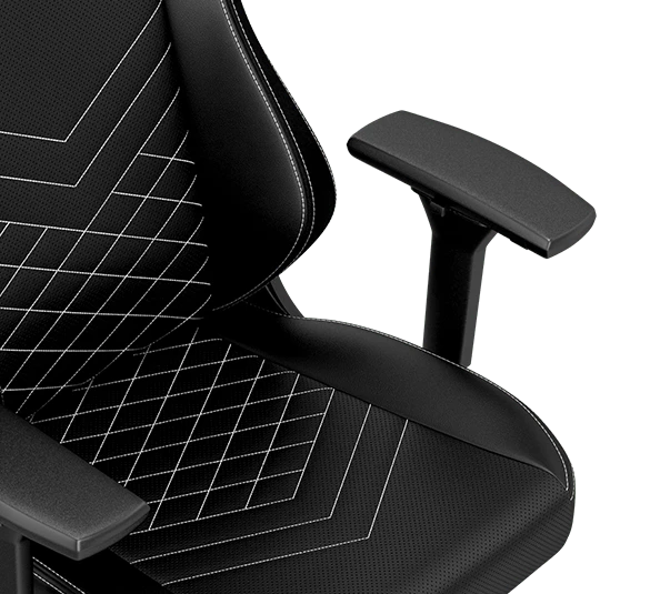 Žaidimų kėdė Noblechairs HERO PU-Leather Gaming Chair, Juoda-balta aprašymas - Prekės nuotrauka