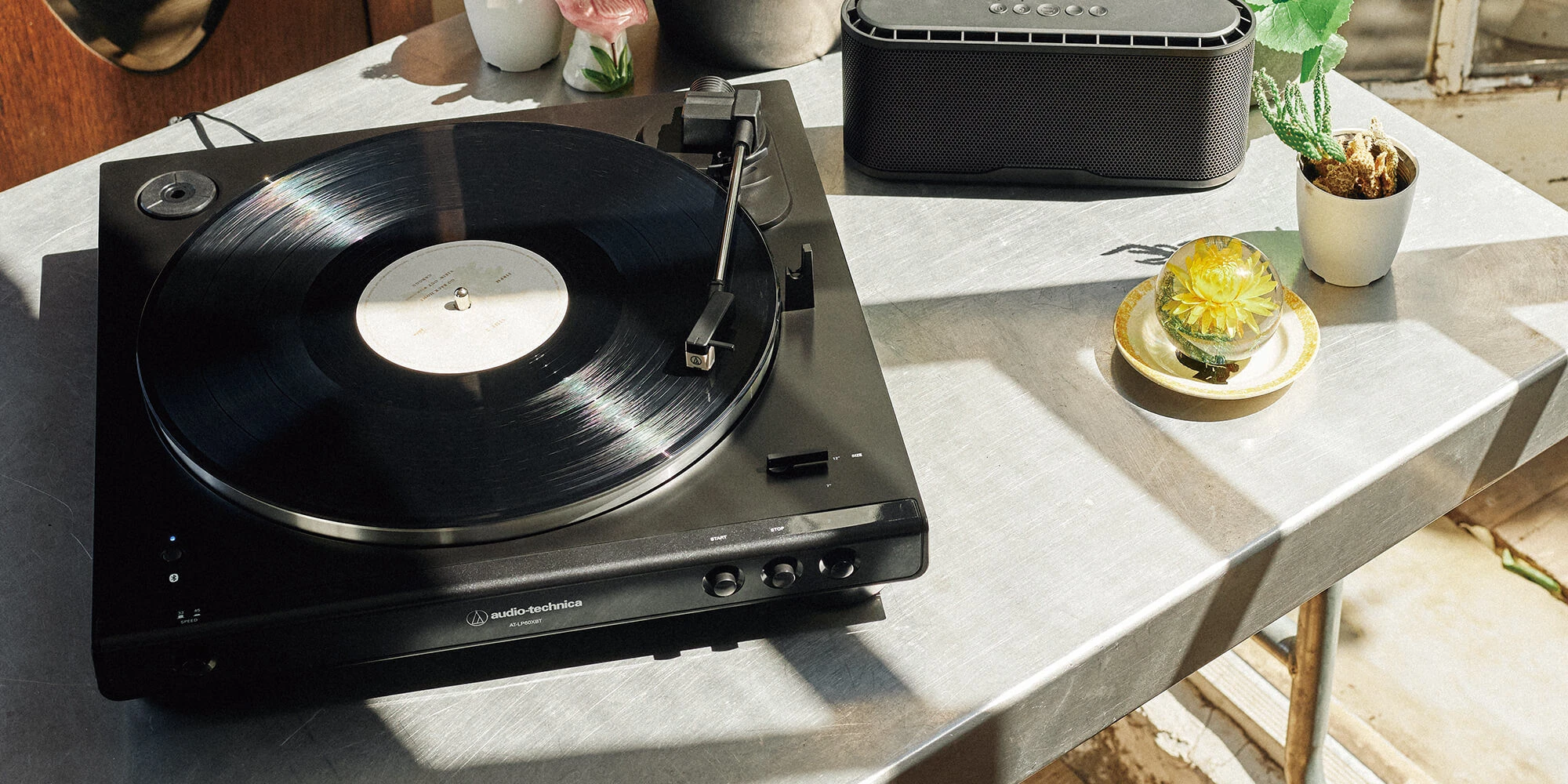 Audio Technica AT-LP60XBT Visiškai automatinis patefonas, Juodas aprašymas - Prekės nuotrauka