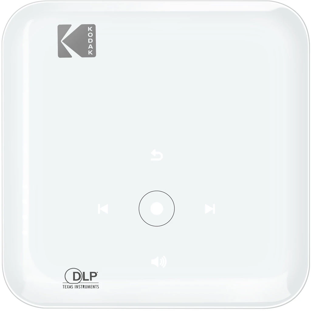 Projektorius Kodak Portable Series Luma 350 RODPJS350WH WVGA (854x480), 50 ANSI lumens, 3500:1, Baltas/Gold, Wi-Fi aprašymas - Prekės nuotrauka