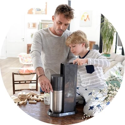 Gazuotų gėrimų gaminimo aparatas SodaStream DUO + 3 buteliukai aprašymas - Prekės nuotrauka