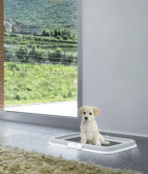 Stefanplast Toilet Puppy Training Set šunų tualetas su stulpeliu 60x40x4cm aprašymas - Prekės nuotrauka