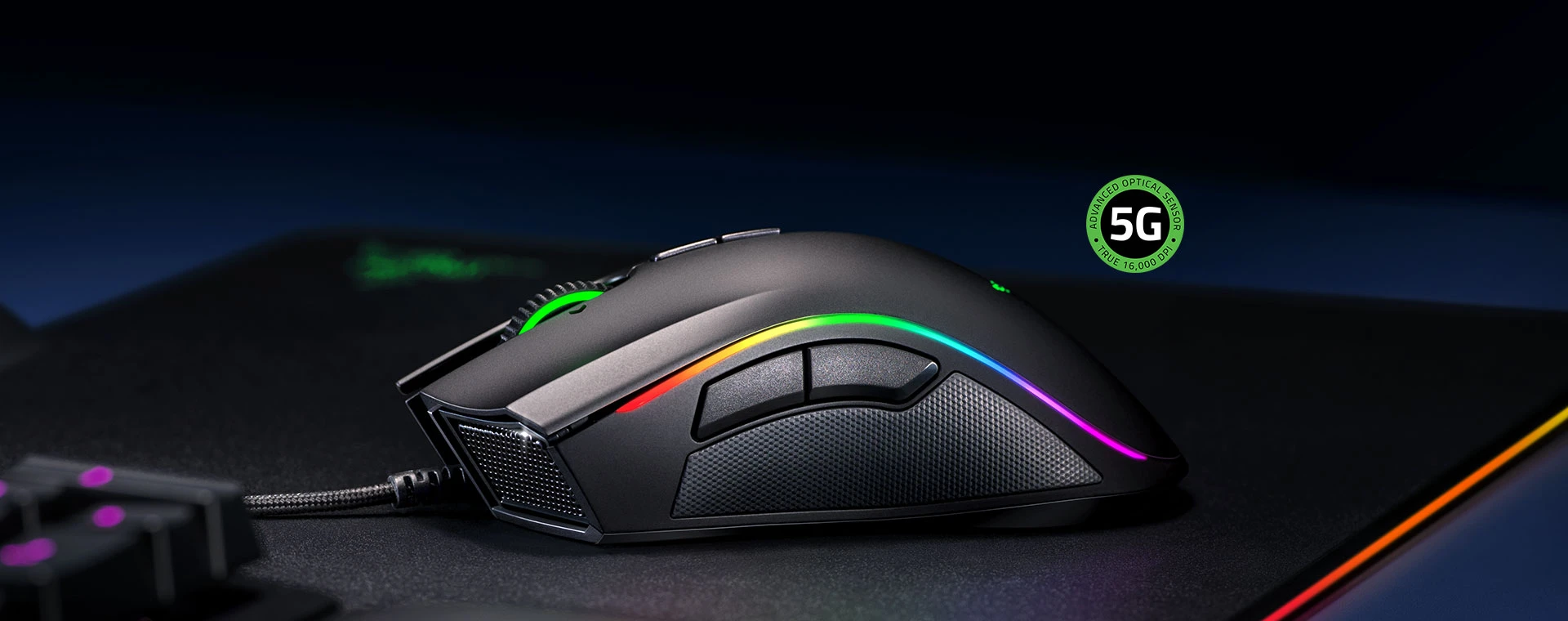 Pelė žaidimams Razer Mamba Elite - Performances Esports  (RZ01-02560100-R3M1) aprašymas - Prekės nuotrauka